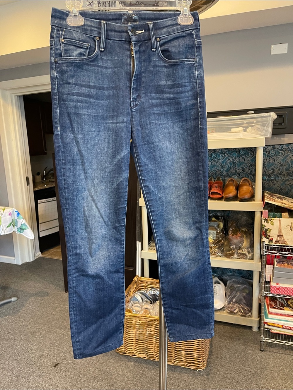 MOTHER High Waisted Looker Ankle Jeans Size 25 The Road to Paradise Normcore